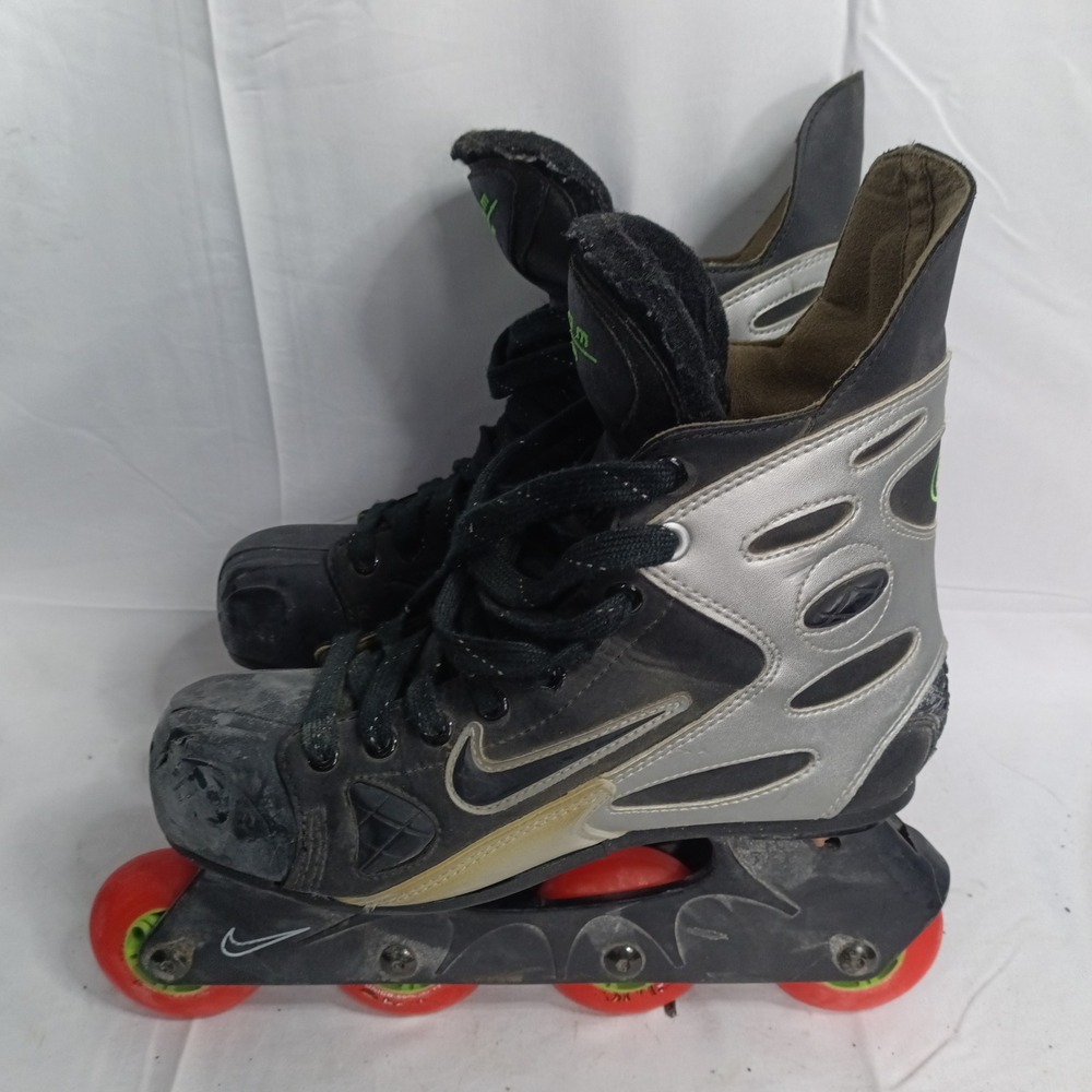 VTG Nike Zoom Air Inline Hockey Skates Black Silver Red Size 8.5 HR0005-003-00